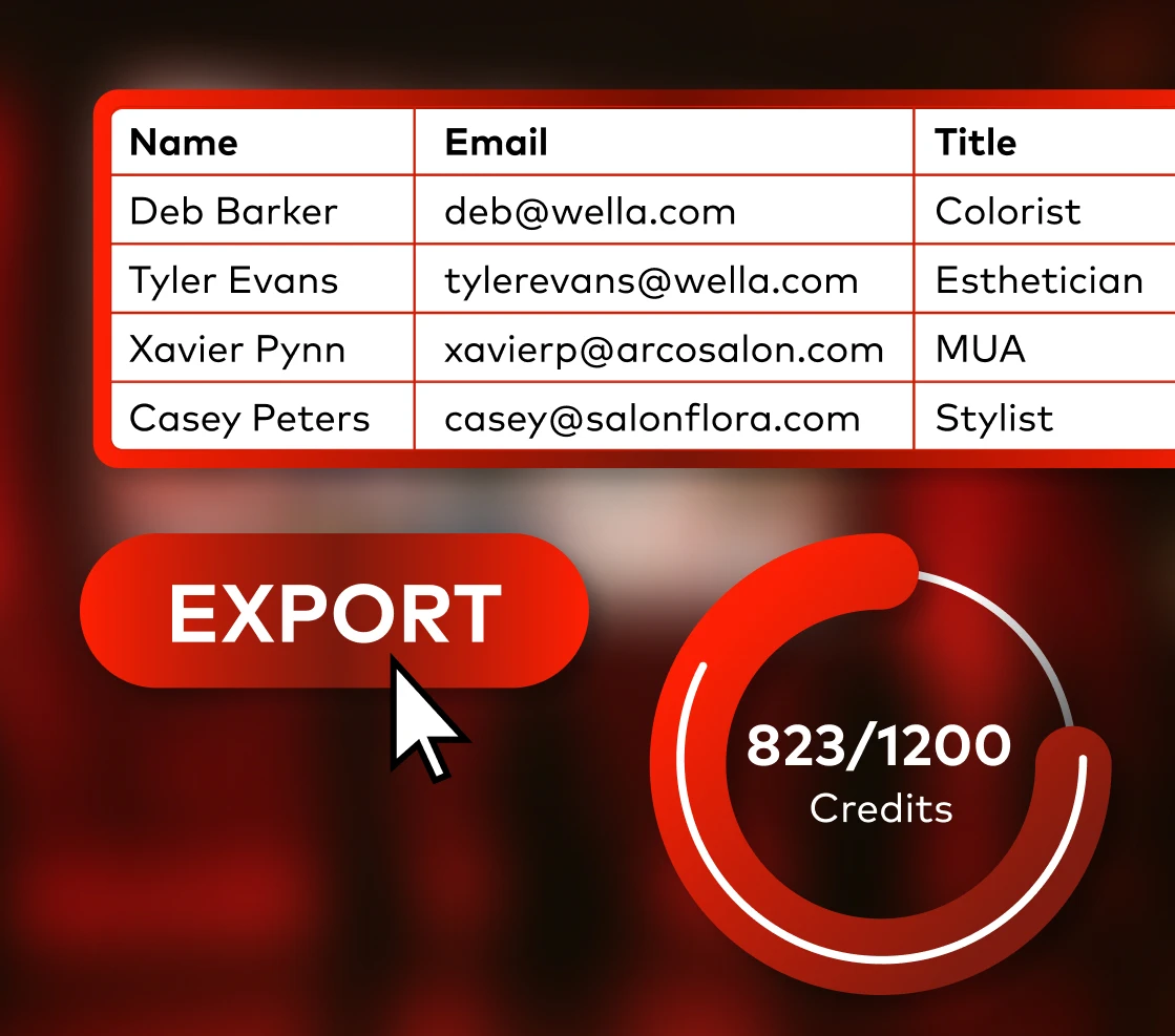 Snapbar lead capture dashboard showing collected contact data from event activation