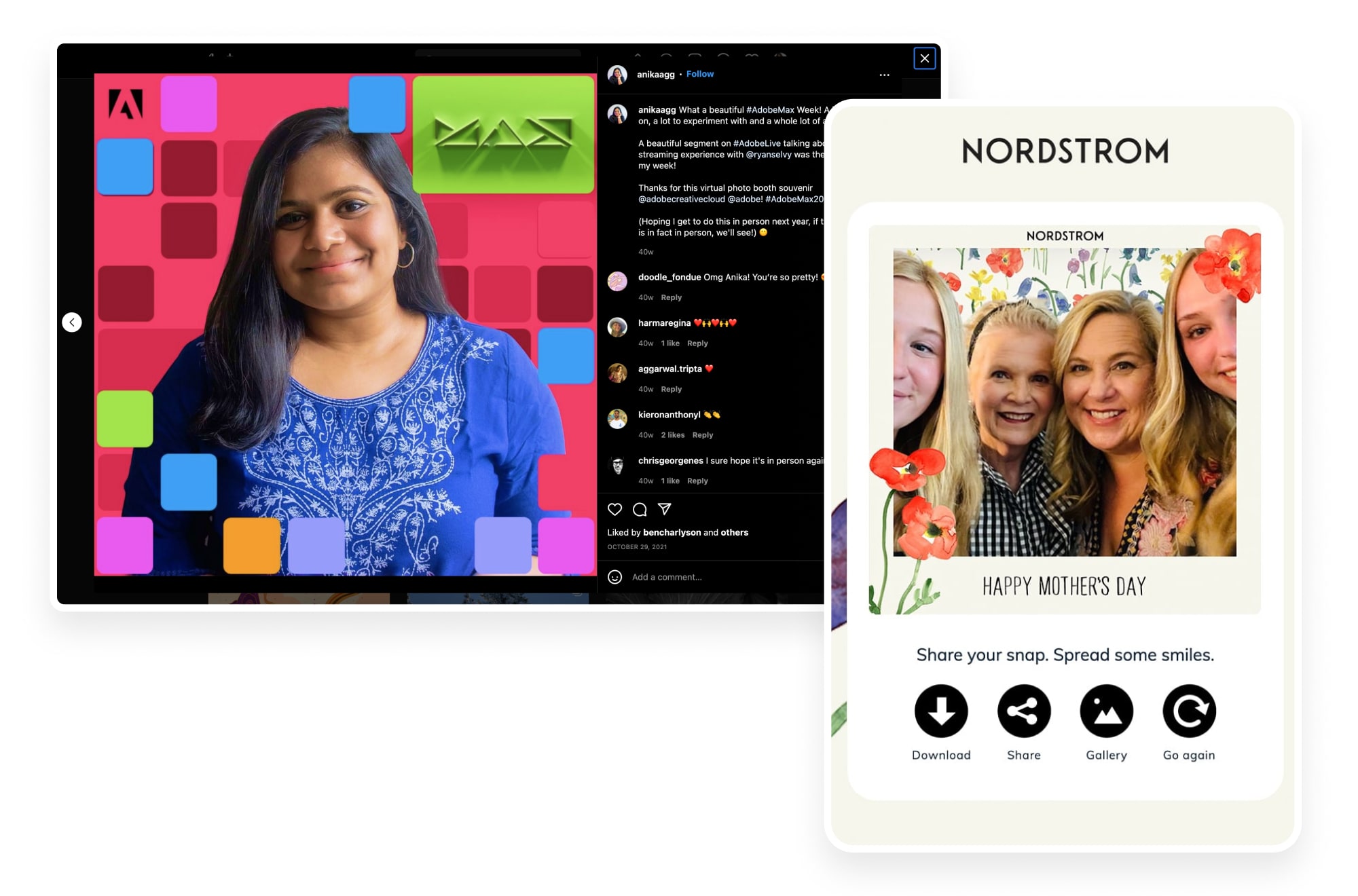 social media sharing for photo booths