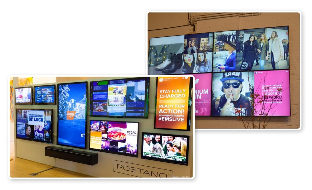 social media displays