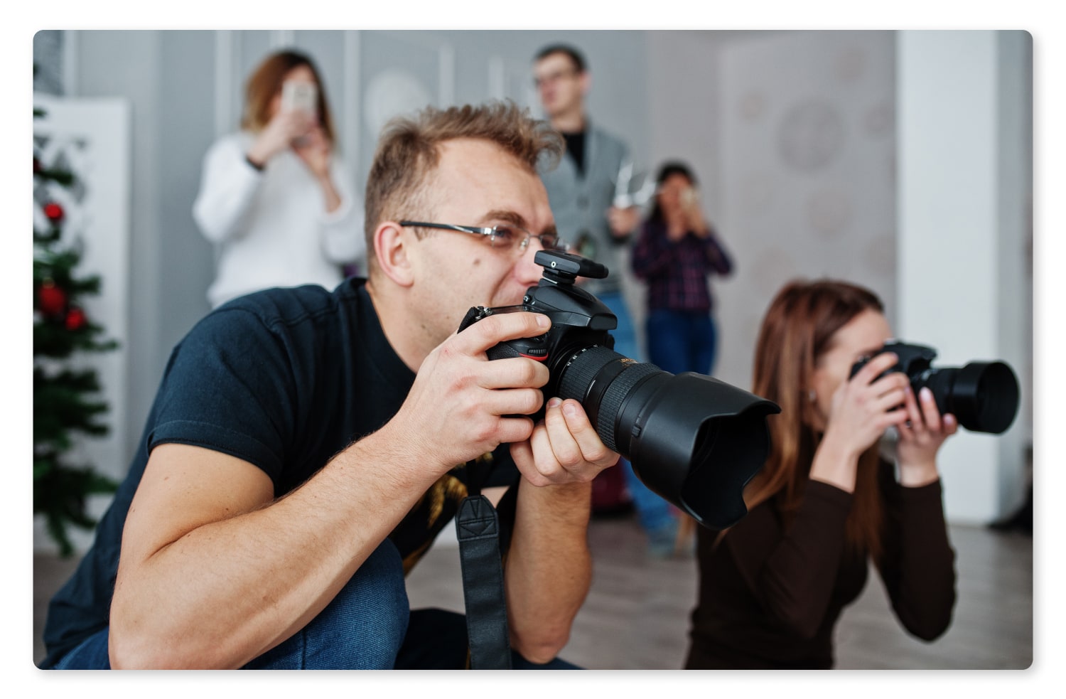 event photographers using high quality cameras