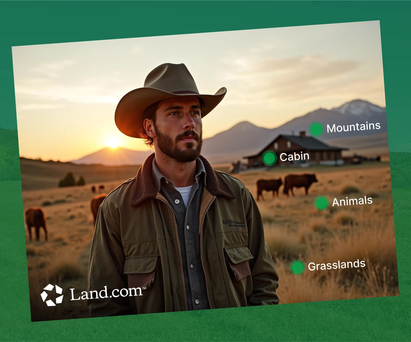 A personalized AI Stories illustration generated from a guest's answers, with the story details they chose labeled around the image