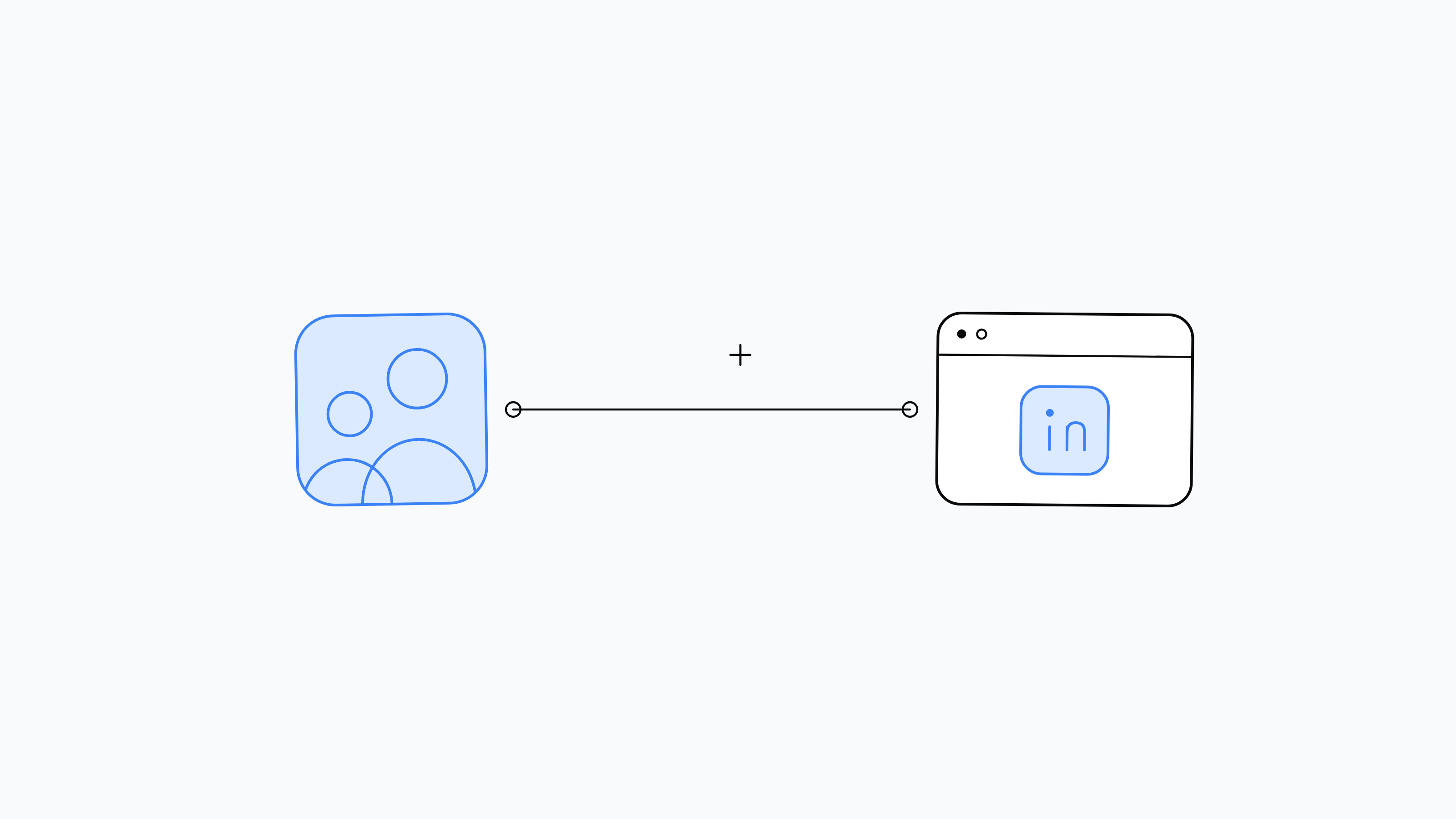 Clickable LinkedIn profile badges on user content
