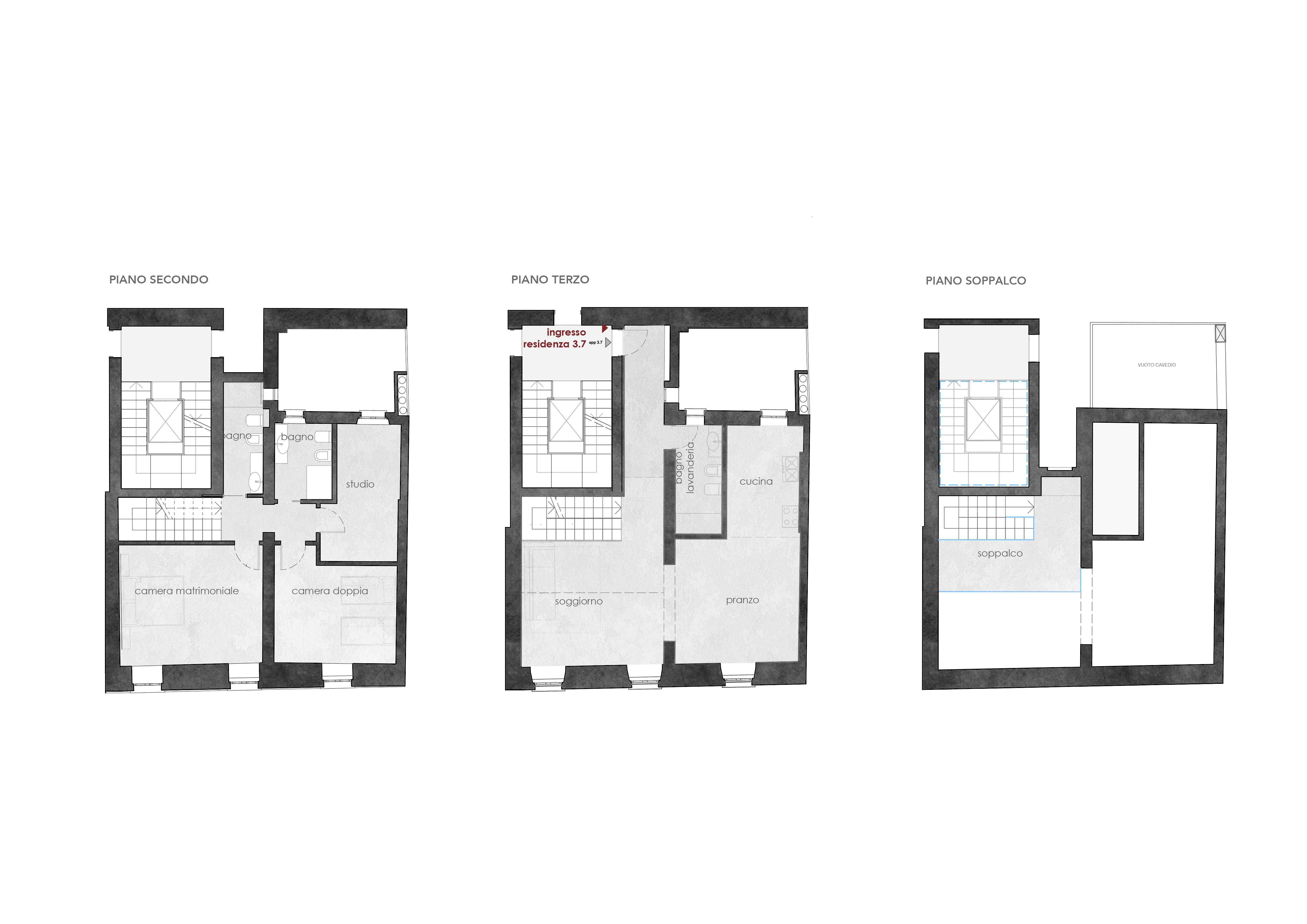 APPARTAMENTO - 3.7 - piano terzo