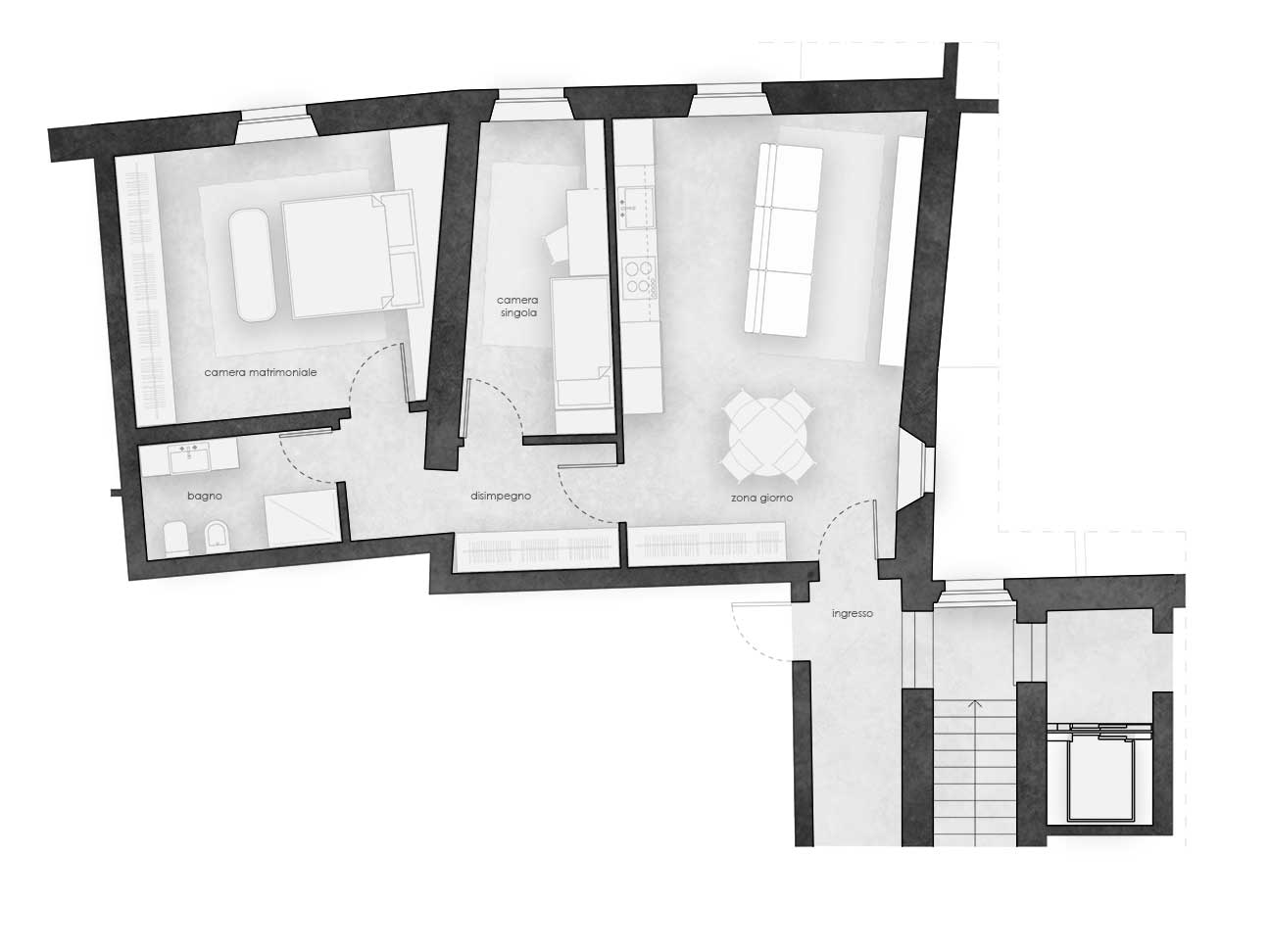 Residenza 5 - piano secondo