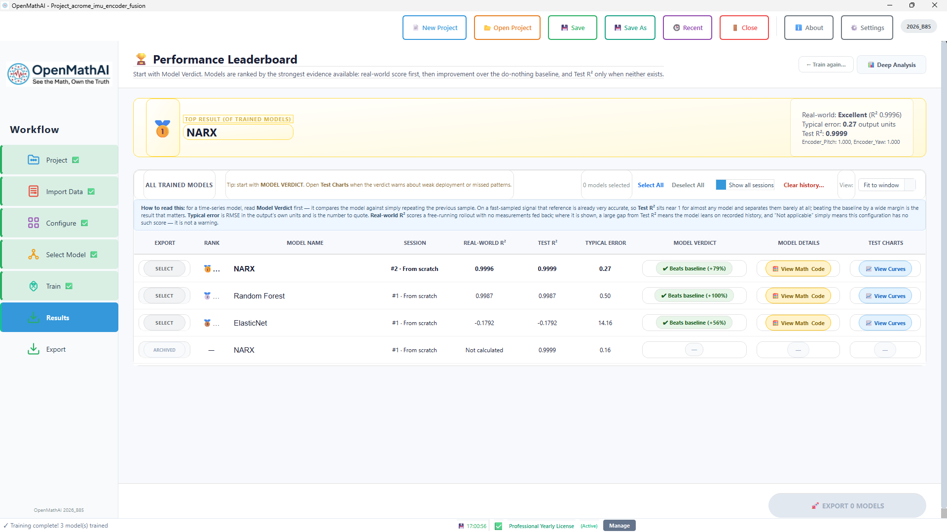 OpenMathAI model performance leaderboard