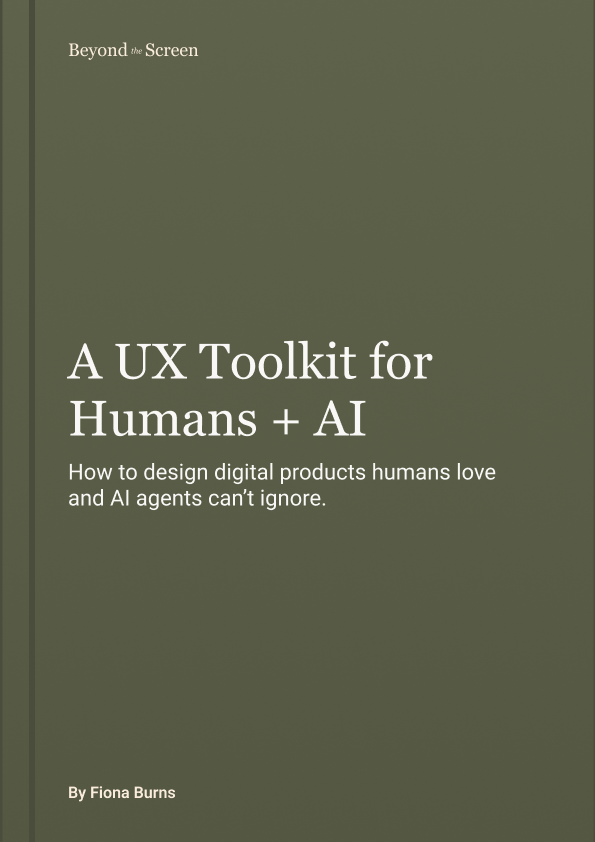 Book cover for A UX Toolkit for Humans and AI