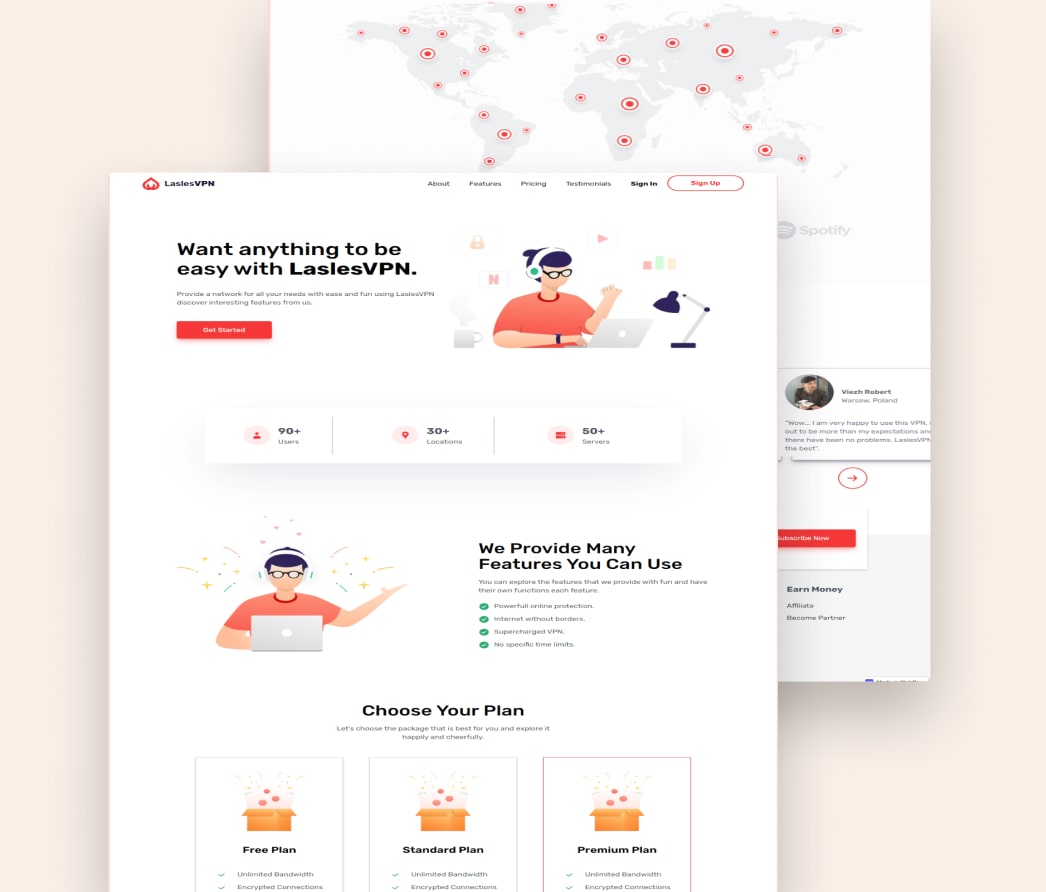 A mockup of a project