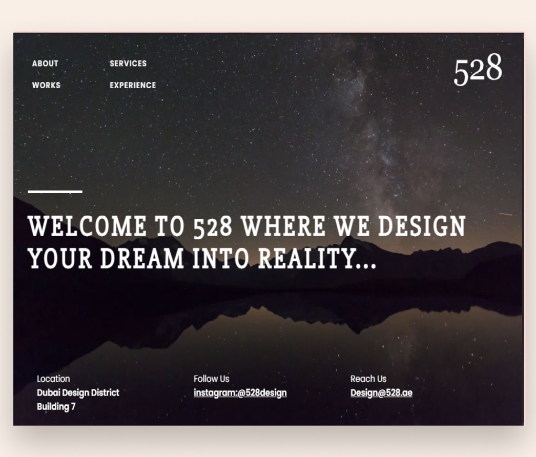 A mockup of a project