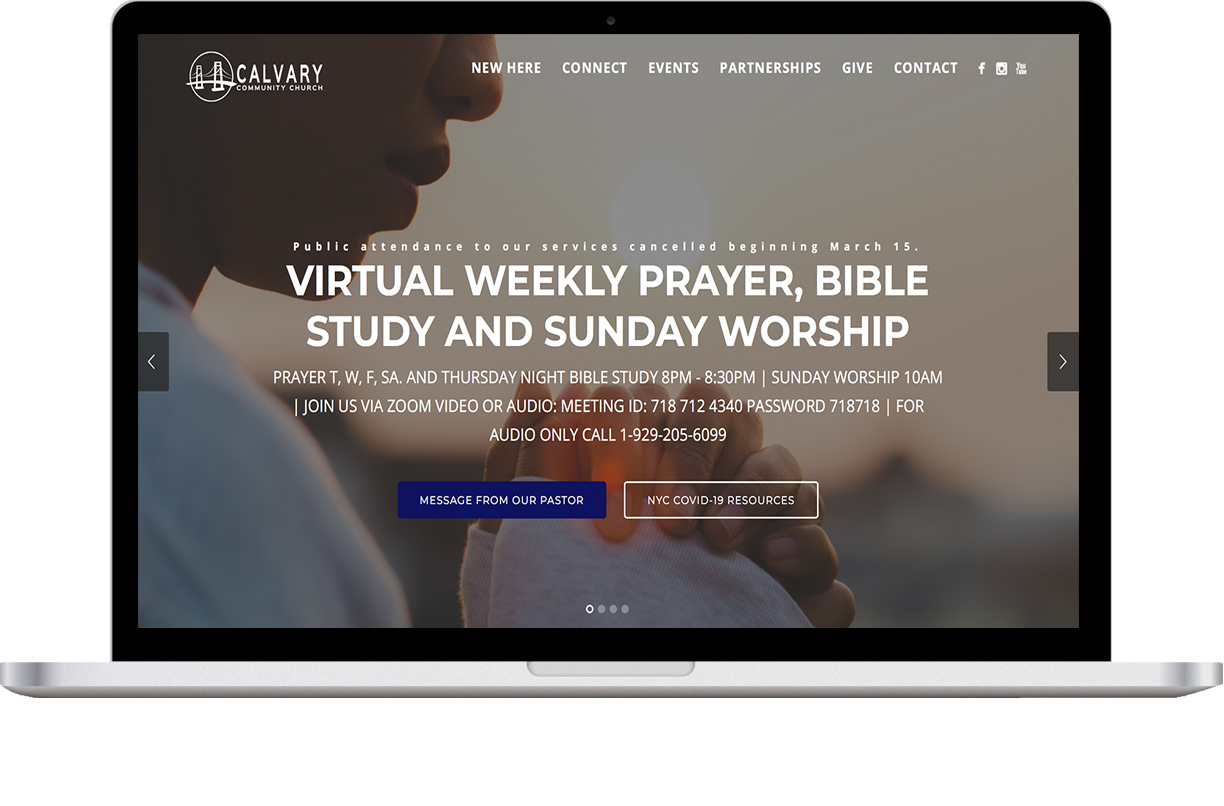 Calvary Community Church Website Graphic