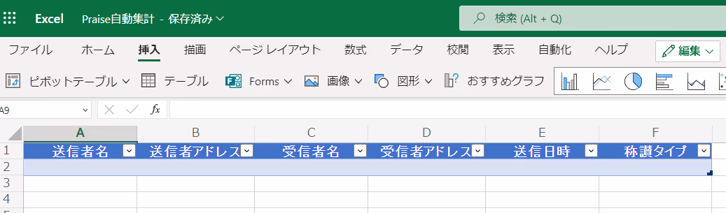 グラフィカル ユーザー インターフェイス, アプリケーション, テーブル, Excel自動的に生成された説明