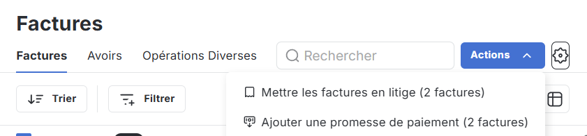 Ajout d’une promesse de paiement via une facture dans LeanPay