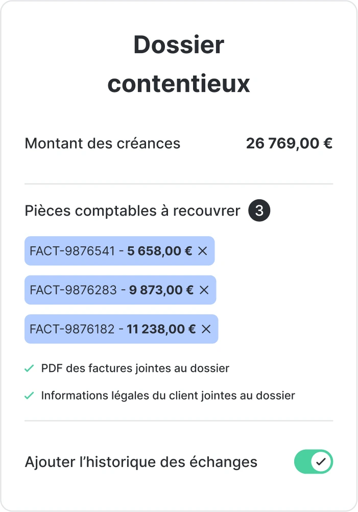 Dossier contentieux LeanPay