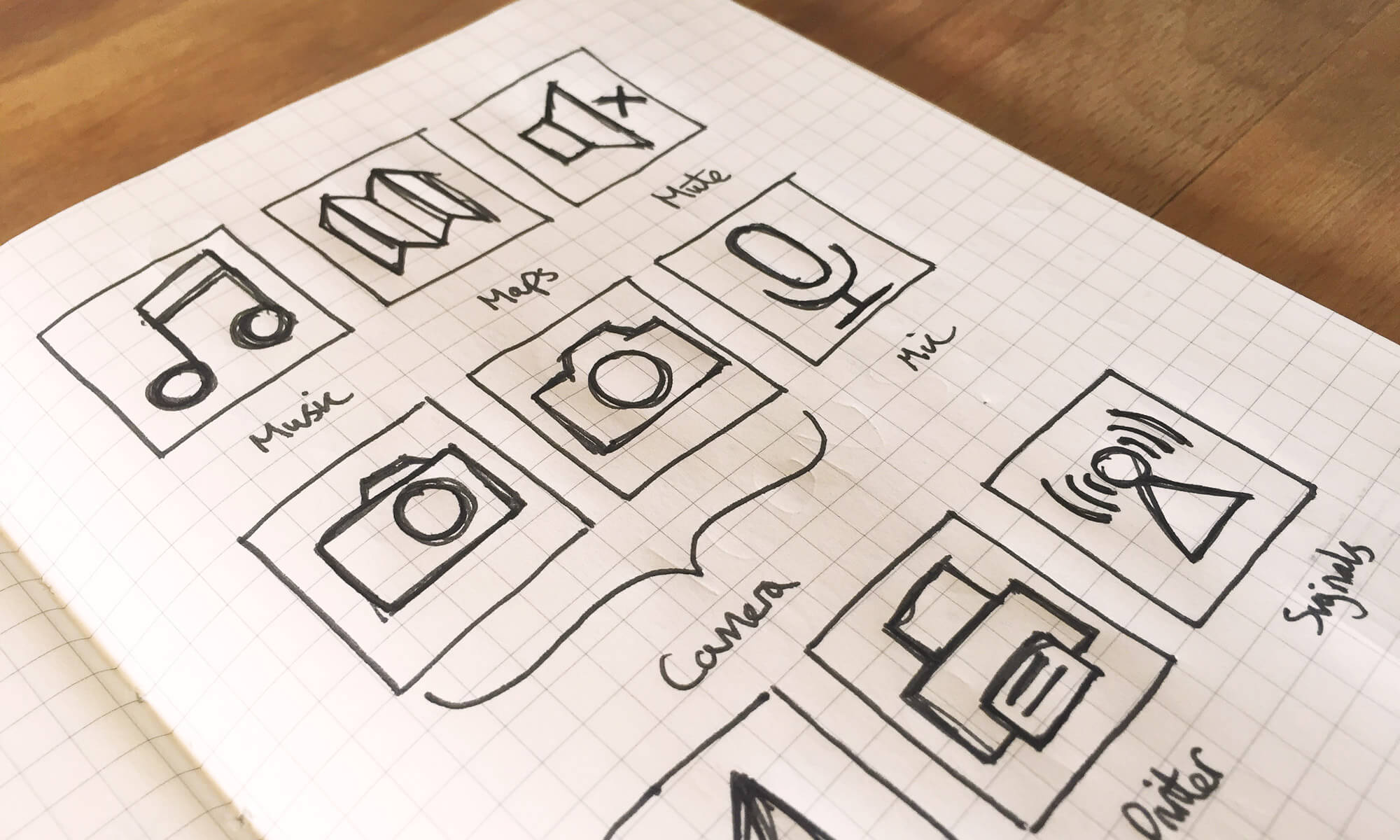 Sketching out some of the icon metaphors