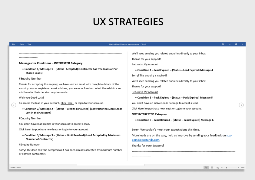 Project UX Strategies
