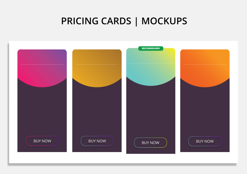 Project Pricing Cards