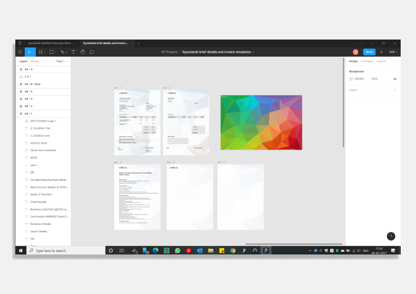 Invoice and Brief Figma Designs