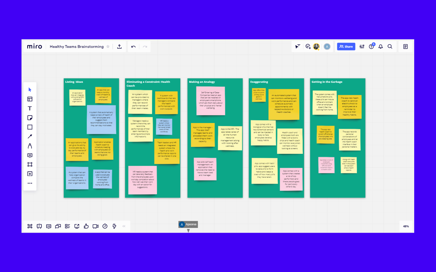 Project Aquarian Teams - Brainstorming on Miro