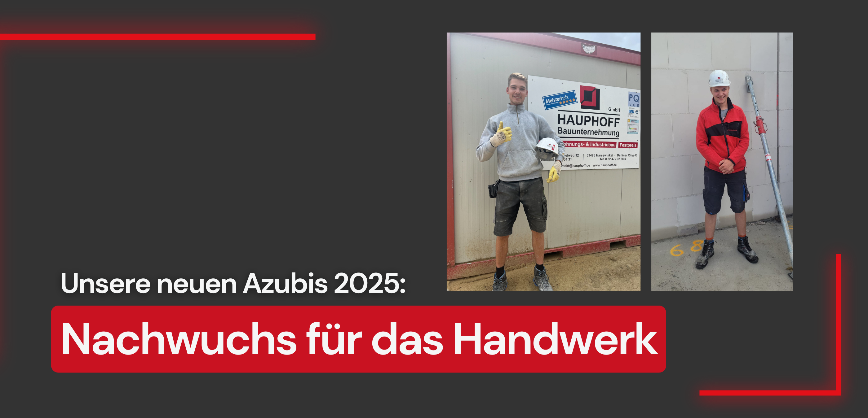 Nachwuchs für das Handwerk: Wir begrüßen unsere neuen Azubis 2025 Copy