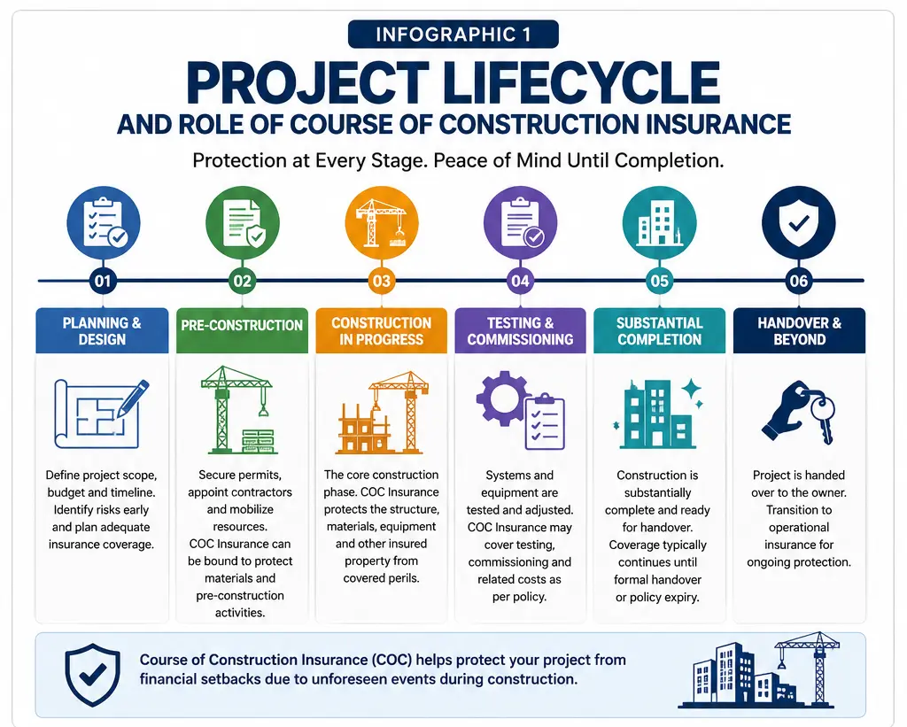 The role of course of construction insurance across a project's lifecycle