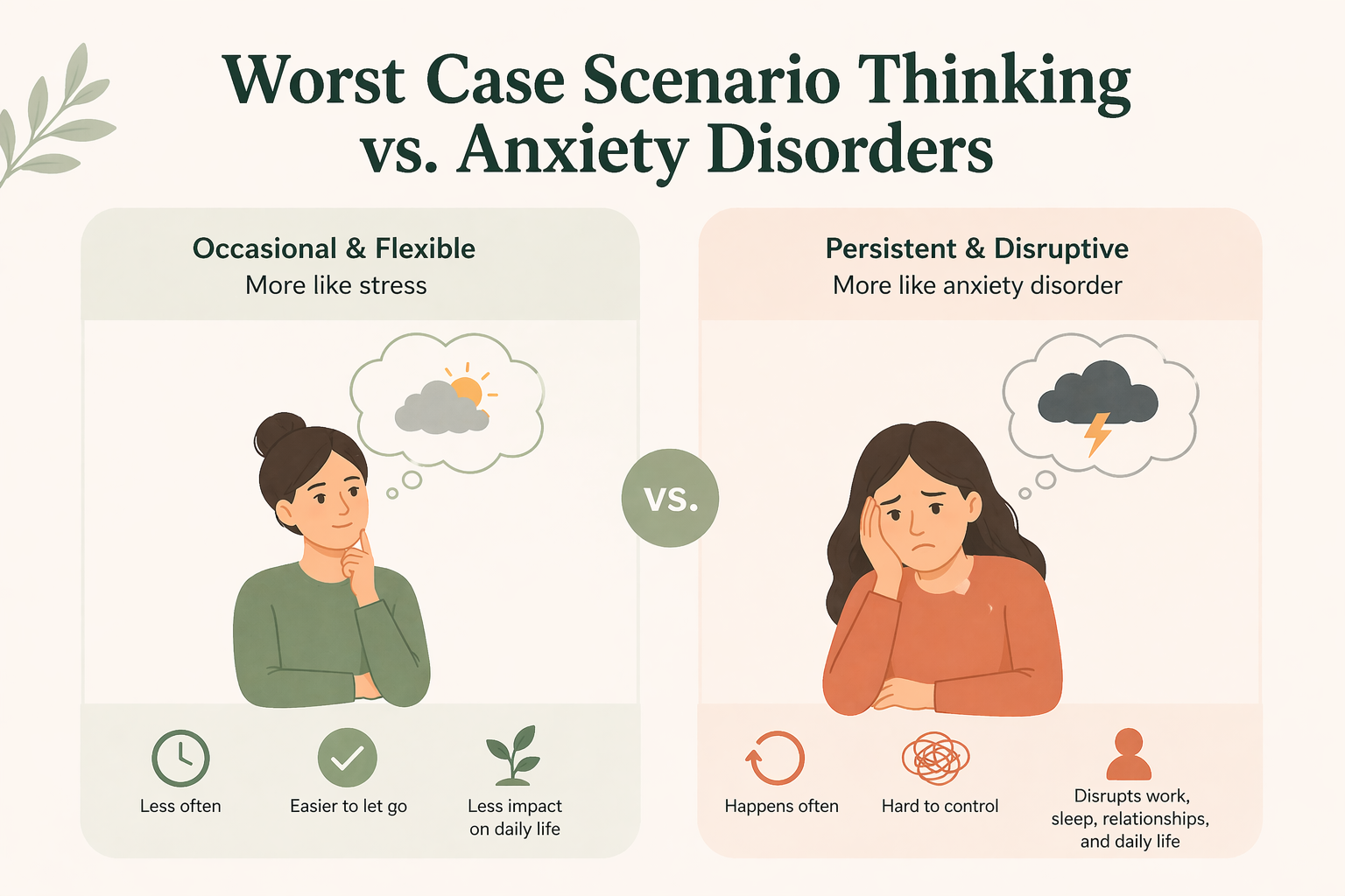 worst case vs anxiety simple comparison