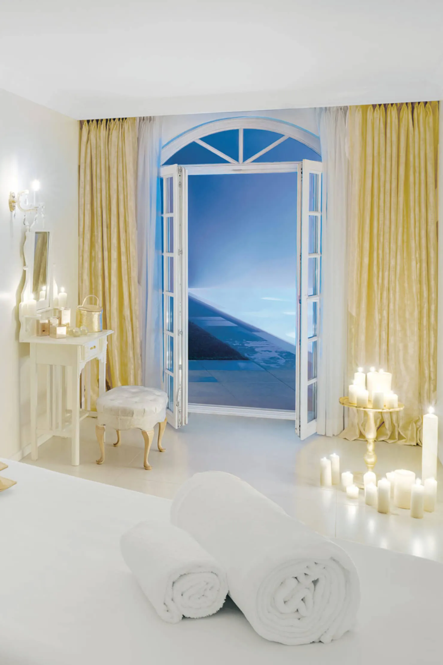 Private treatment room in the Grand Spa in the evening | © Villa Contessa - 5 Star Superior Hotel & Spa Resort - Bad Saarow/Brandenburg