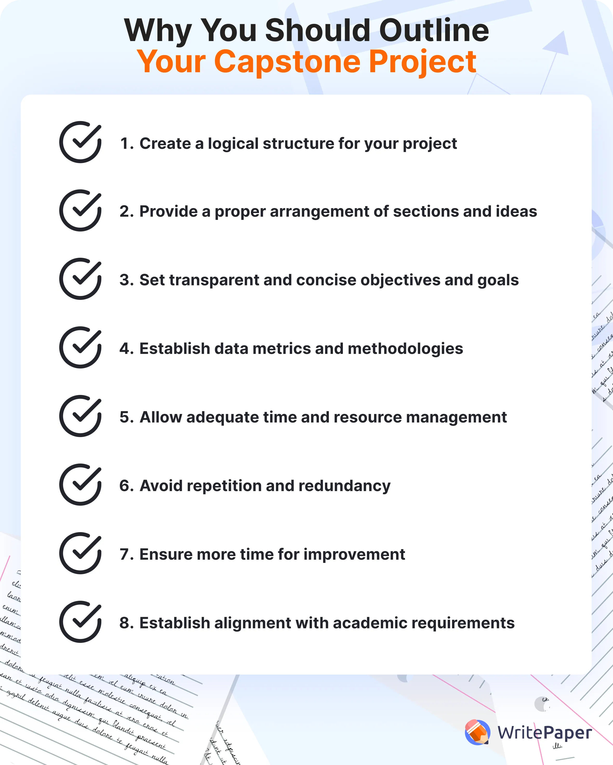 why you should outline your capstone project