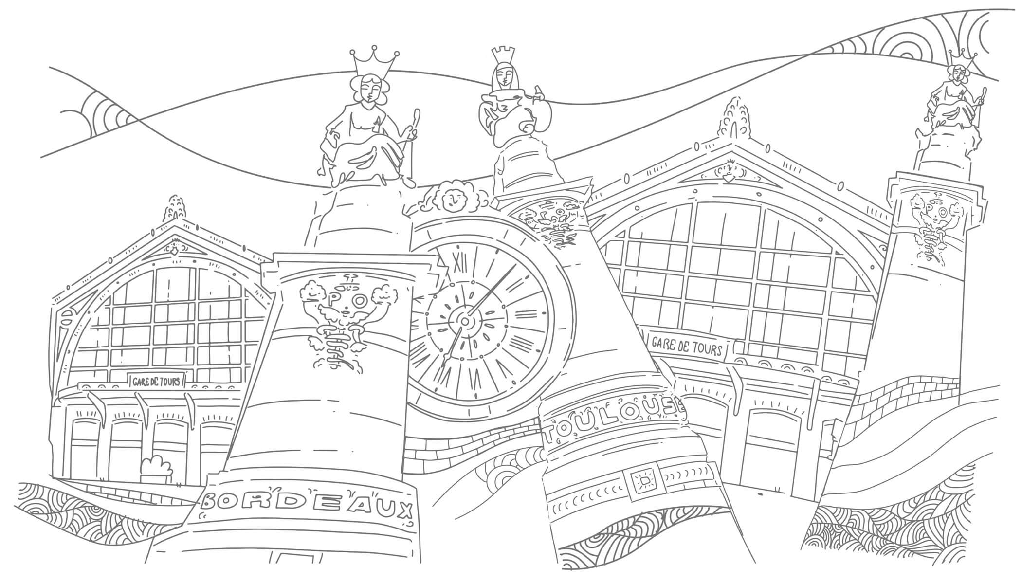 Vitrophanie transparence bureaux Capital in Fine - Fresque effet verre gravé Tours 37