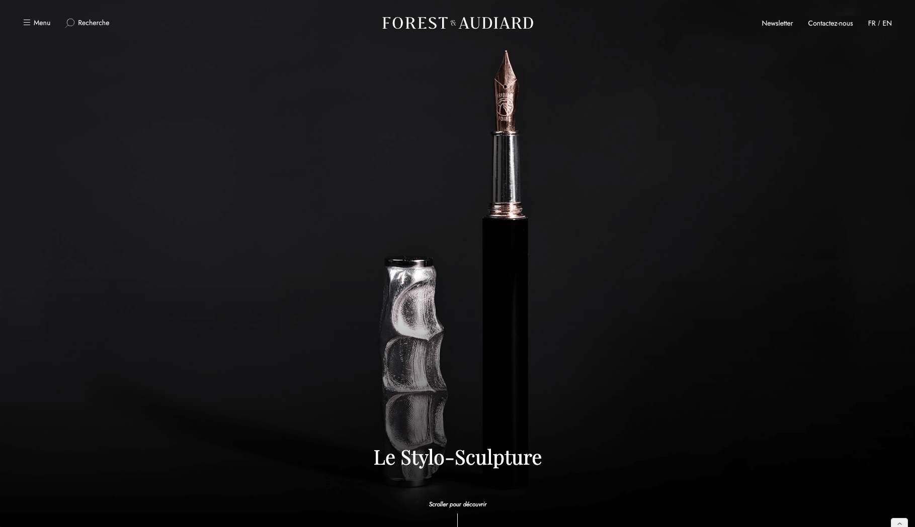Design site web Forest & Audiard - Interface bilingue savoir-faire artisanal