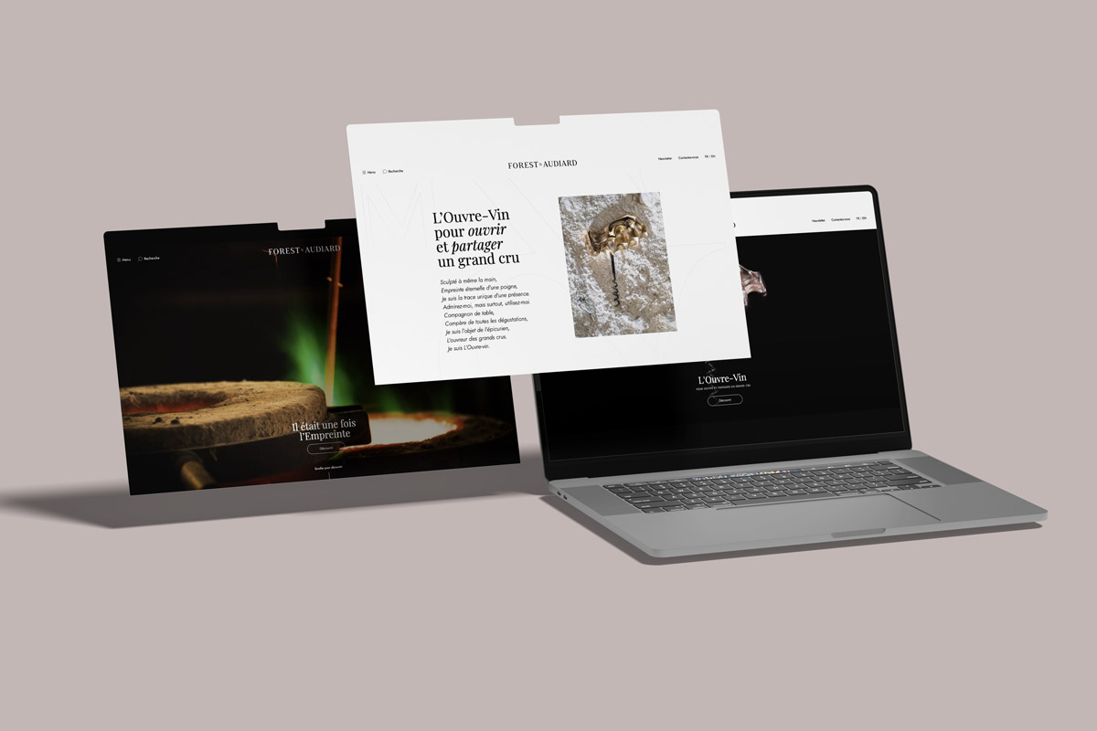 Site internet Forest & Audiard français anglais - Stratégie digitale USA