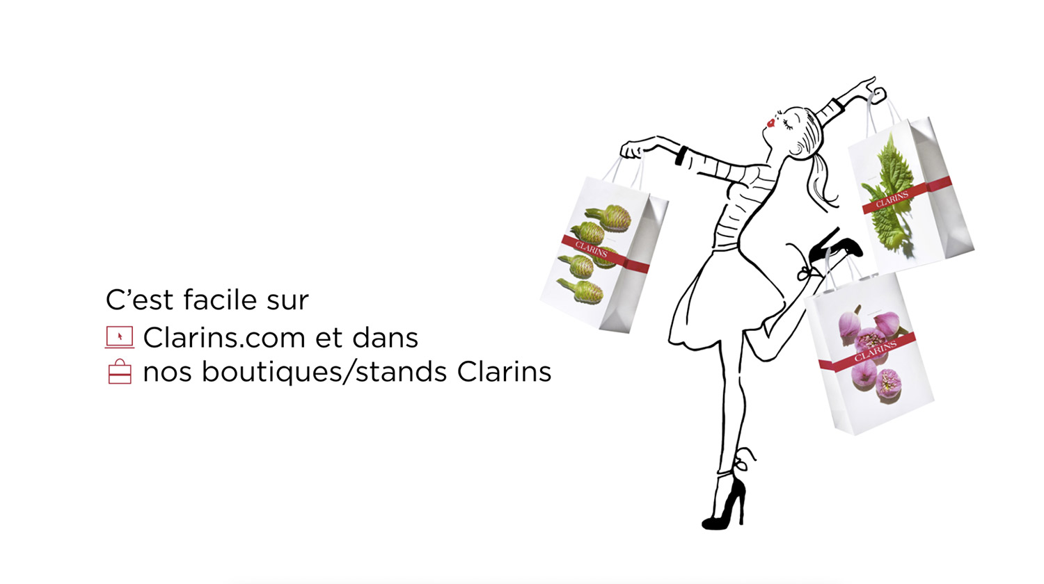 Motion design premium marque Clarins - Vidéos luxe secteur cosmétiques