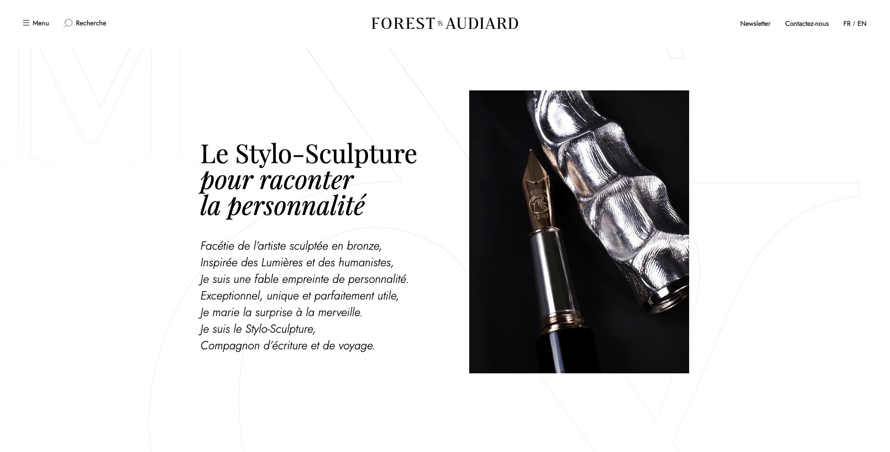 Conception web Forest & Audiard marché américain - Site bilingue luxe