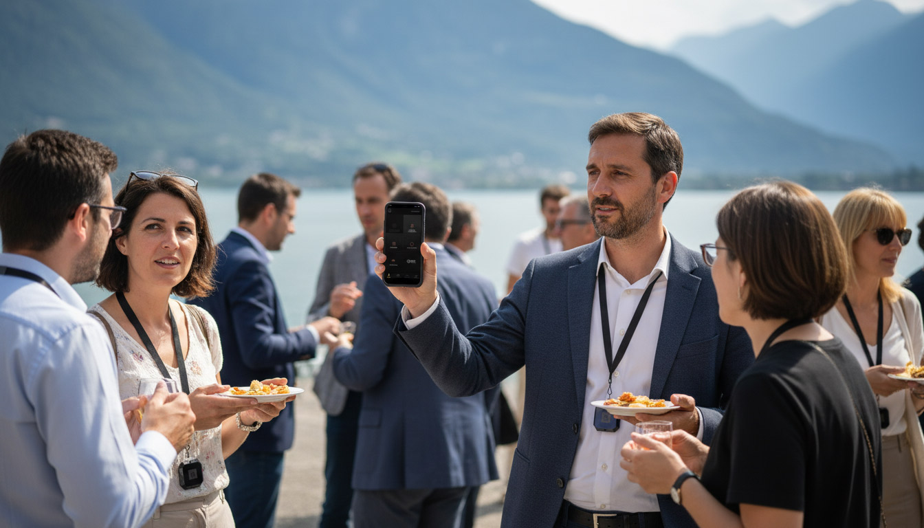 Solution networking Digital x Outdoor événement Annecy - Application Who is Georges