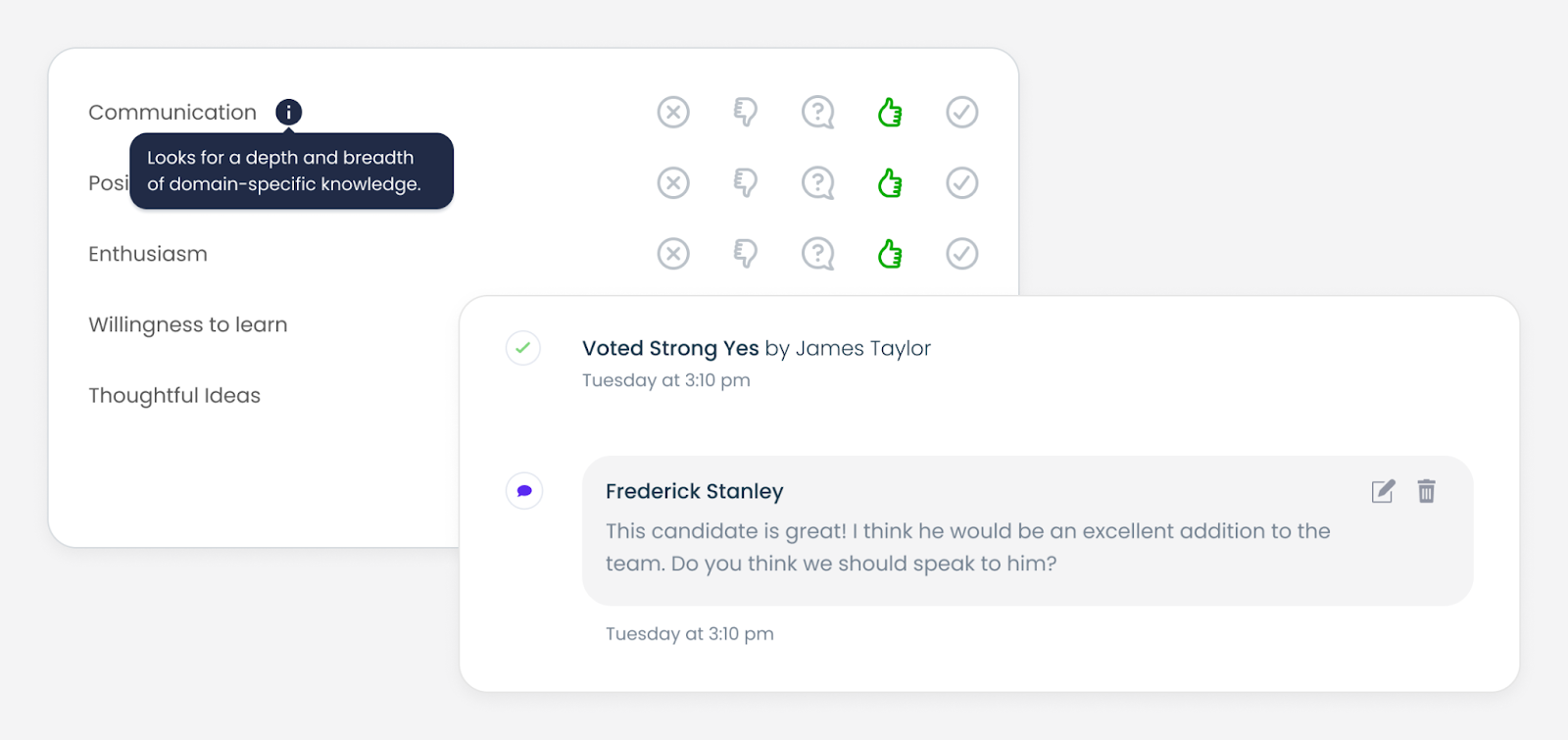 candidate feedback