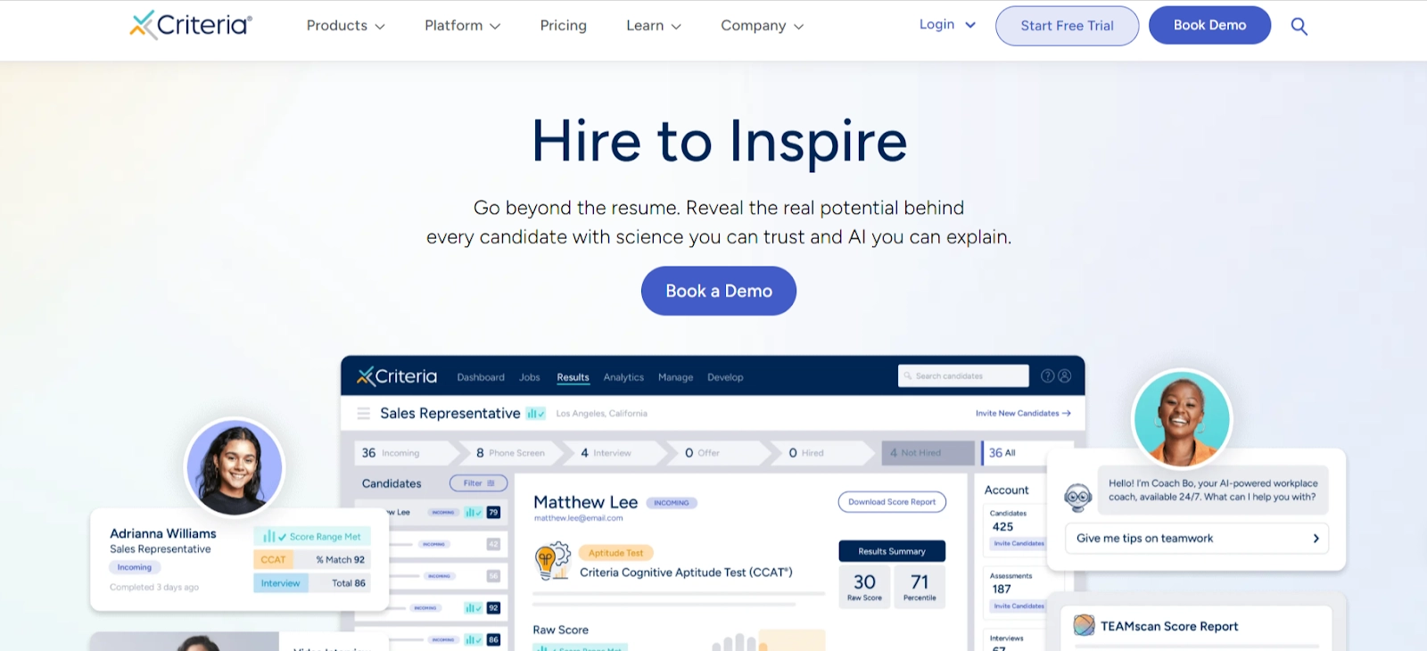 Criteria corp homepage