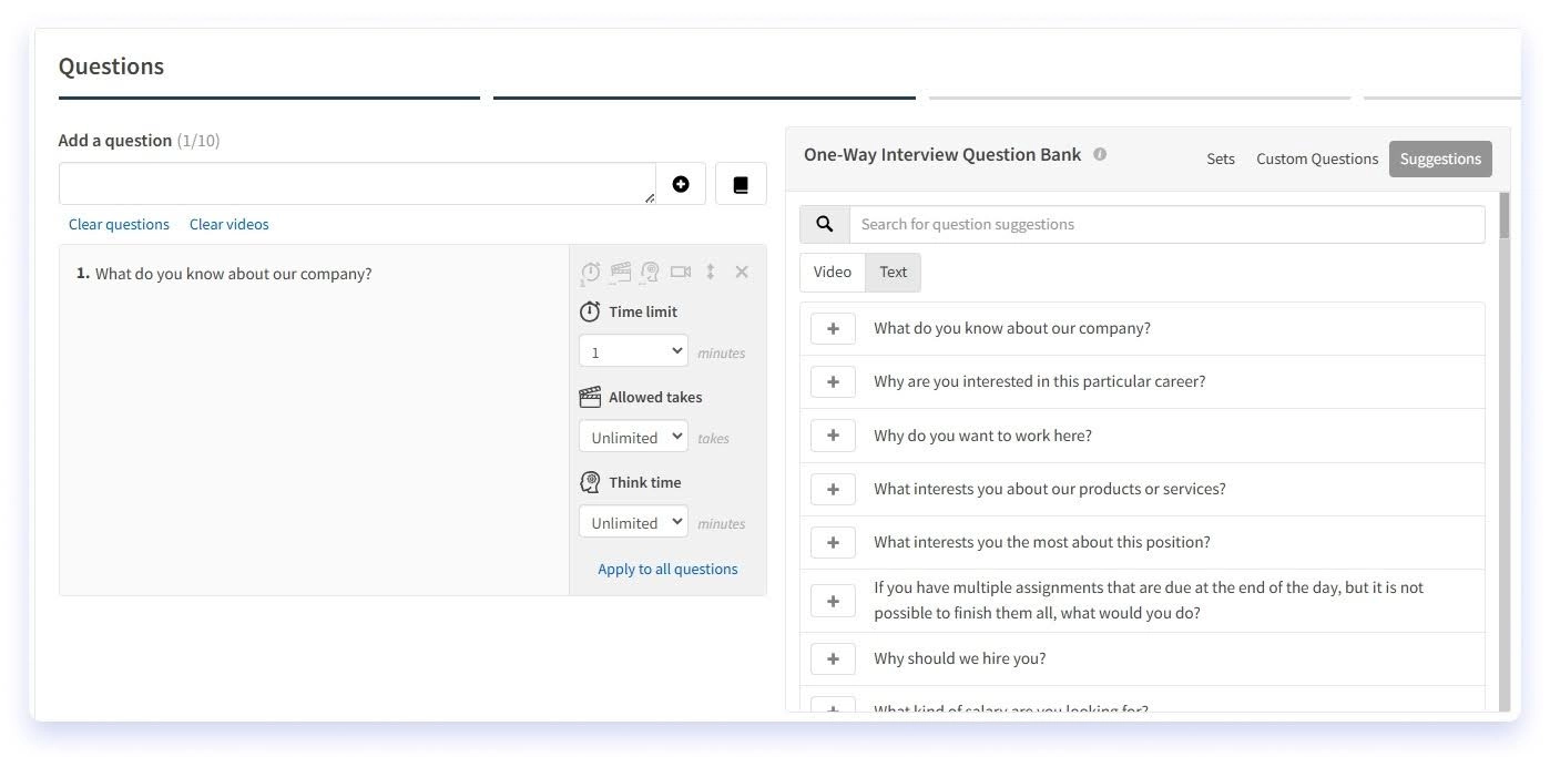 spark hire questions