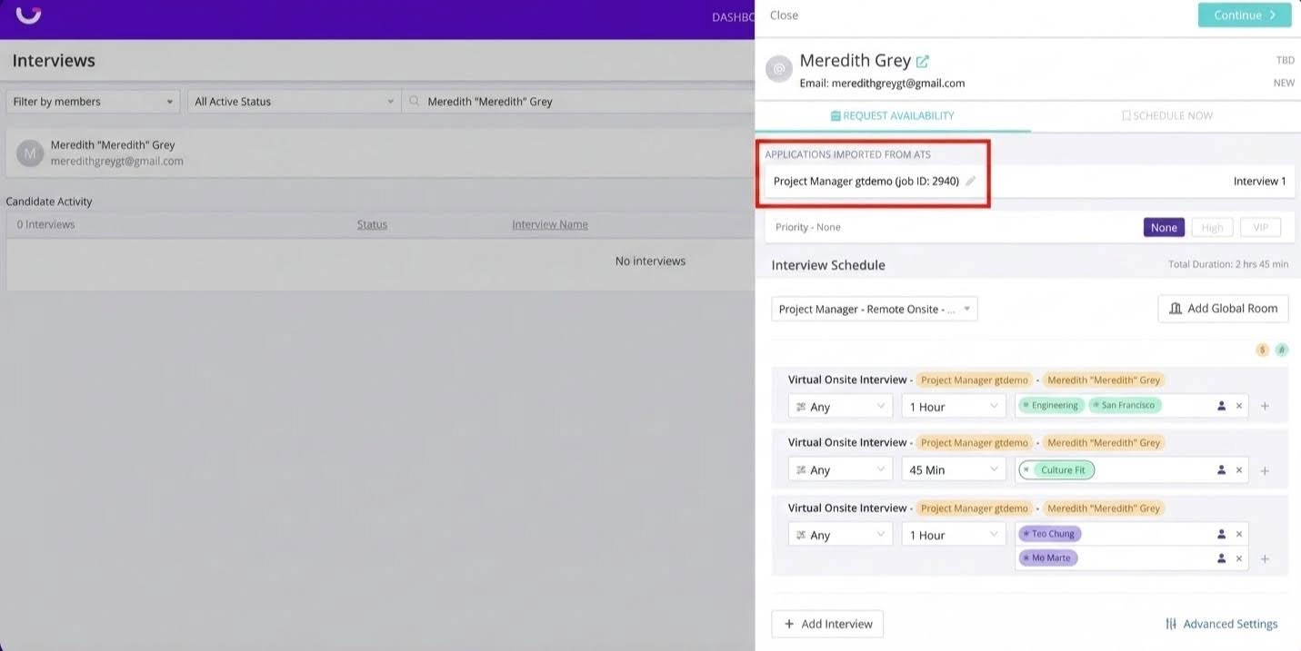 GoodTime: for complex interview coordination