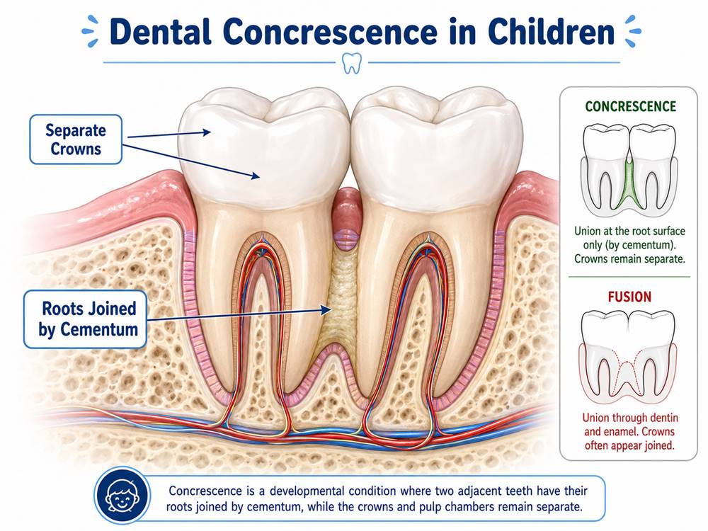 Dental Concrescence in Children: Causes, Diagnosis & Treatment