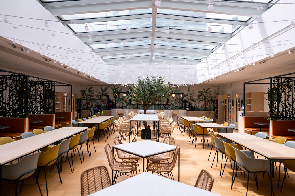 Aménagement de bureaux, perspectives et géométrie du lieu — Mediawan