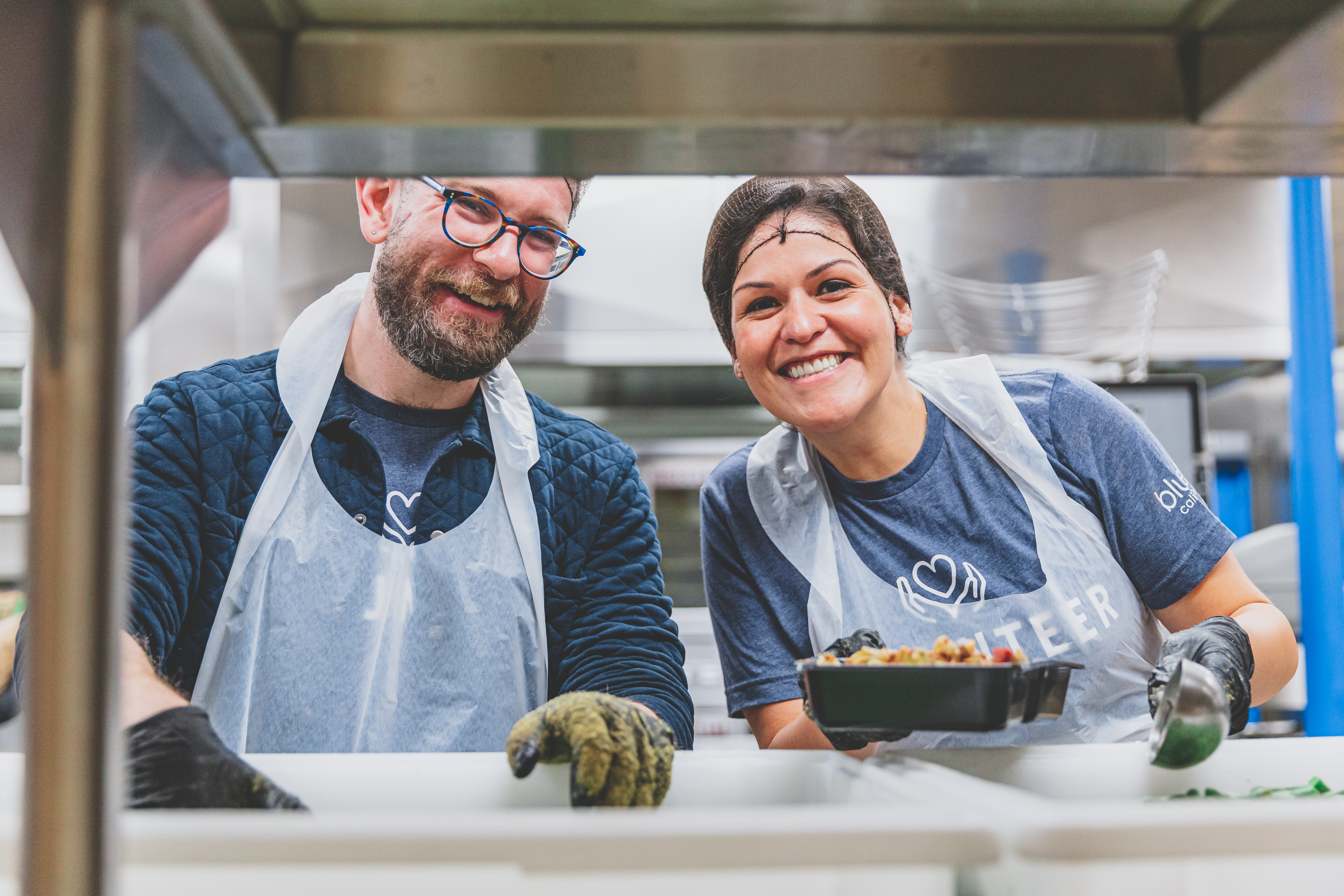Blue Shield volunteer group at Project Angel Food