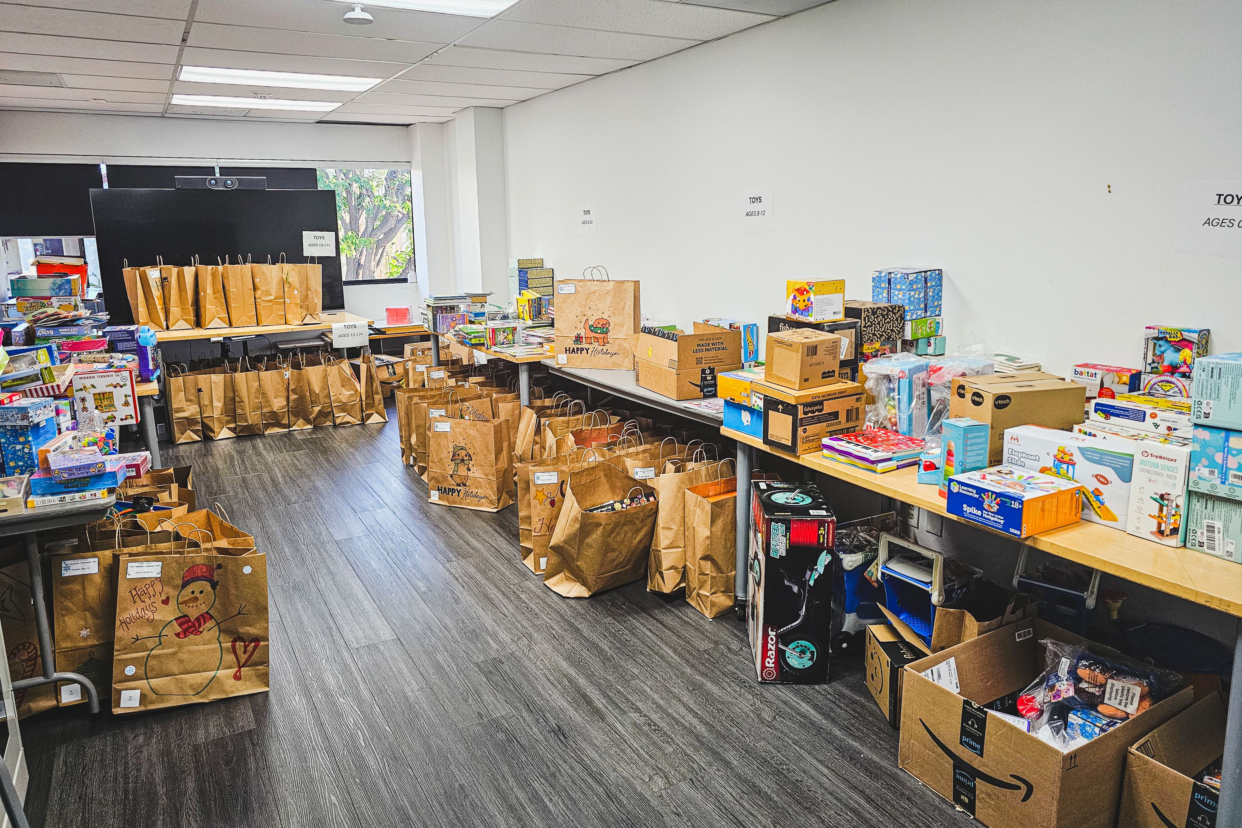Holiday gifts for Project Angel Food clients