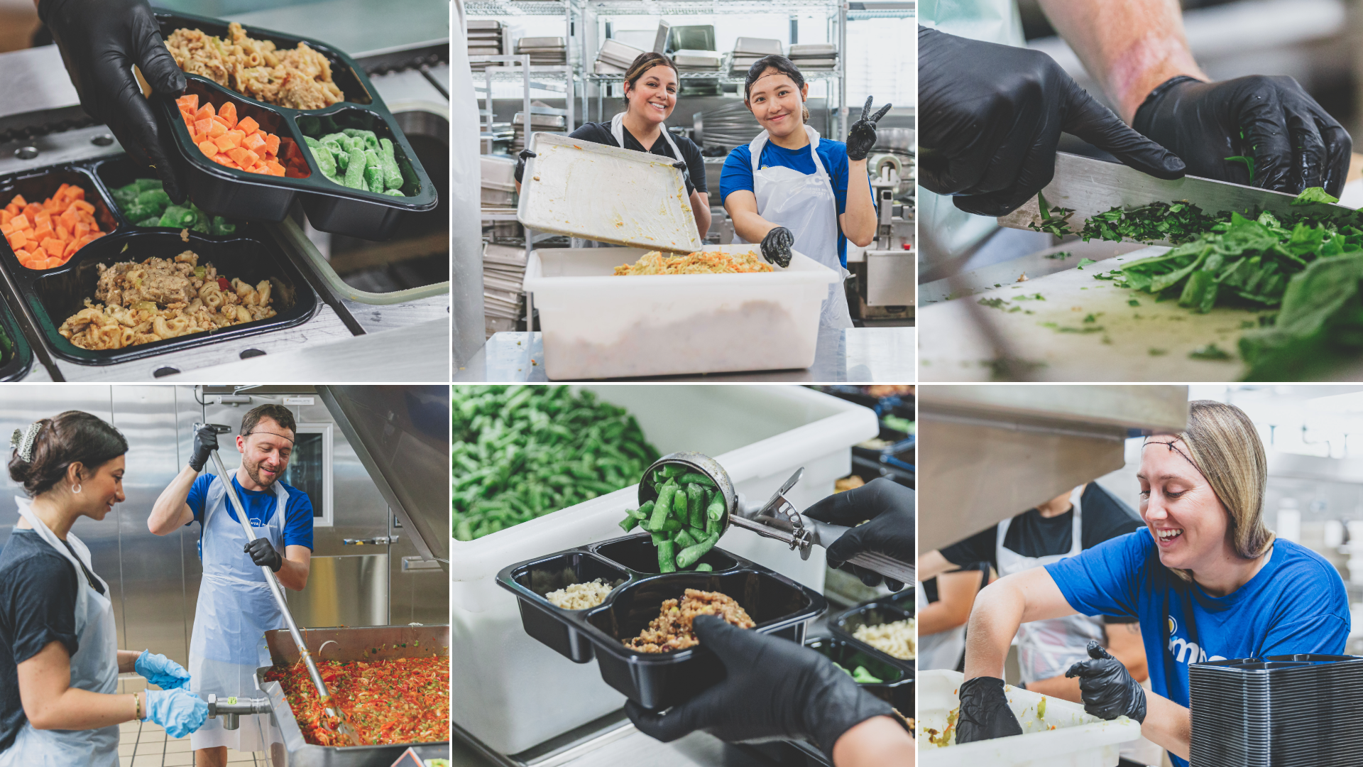 Project Angel Food kitchen staff preparing medically tailored meals