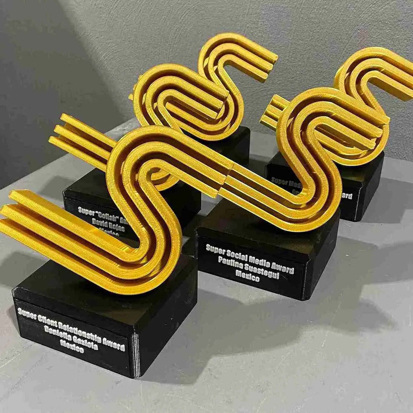 Trofeo y regalo personalizado impreso en 3D 12