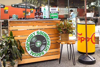 Bar setup at Hopdoddy Soundcheck Social event in Austin, TX.