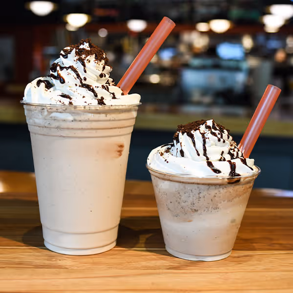 Double chocolate shake and mini shake