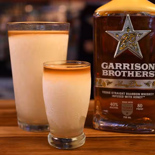 House Frozen Margarita topped with Garrison Brothers Honeydew Bourbon