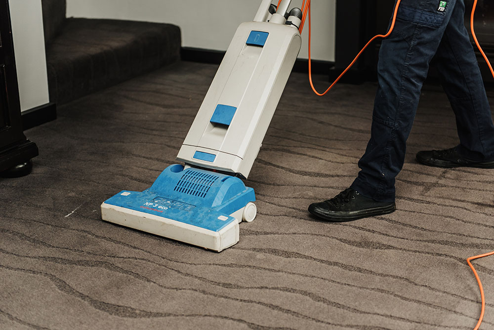 Vacuum used on the carpet