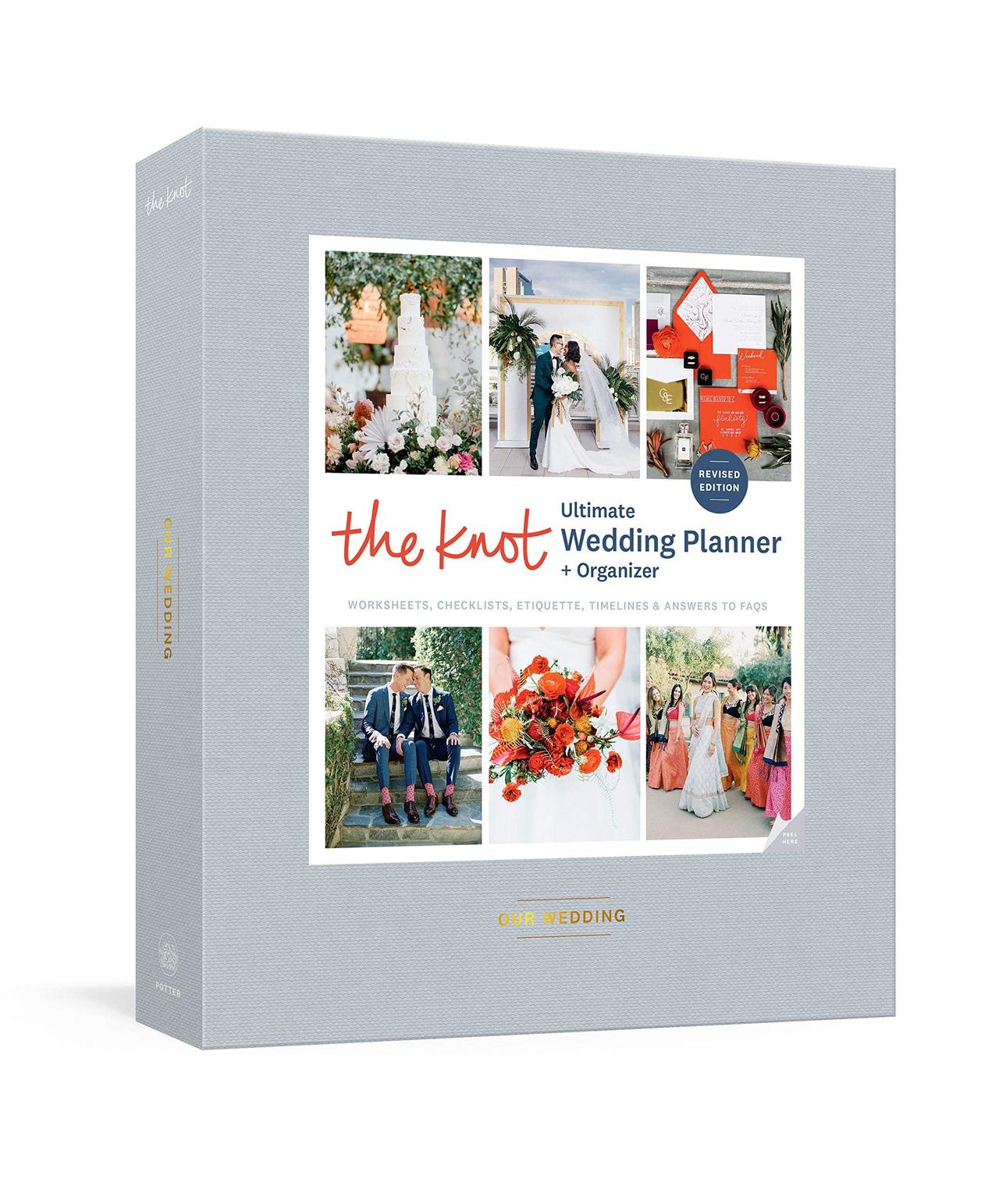 amazon Clarkson Potter The Knot: Ultimate Wedding Planner and Organizer grey and white wedding planner book