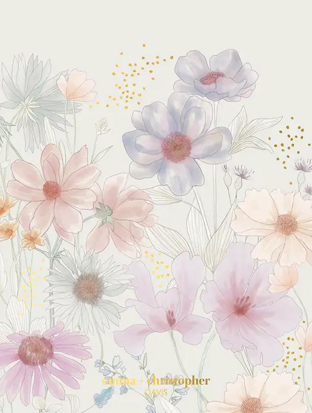 erin condren metallic wildflowers wedding planner book