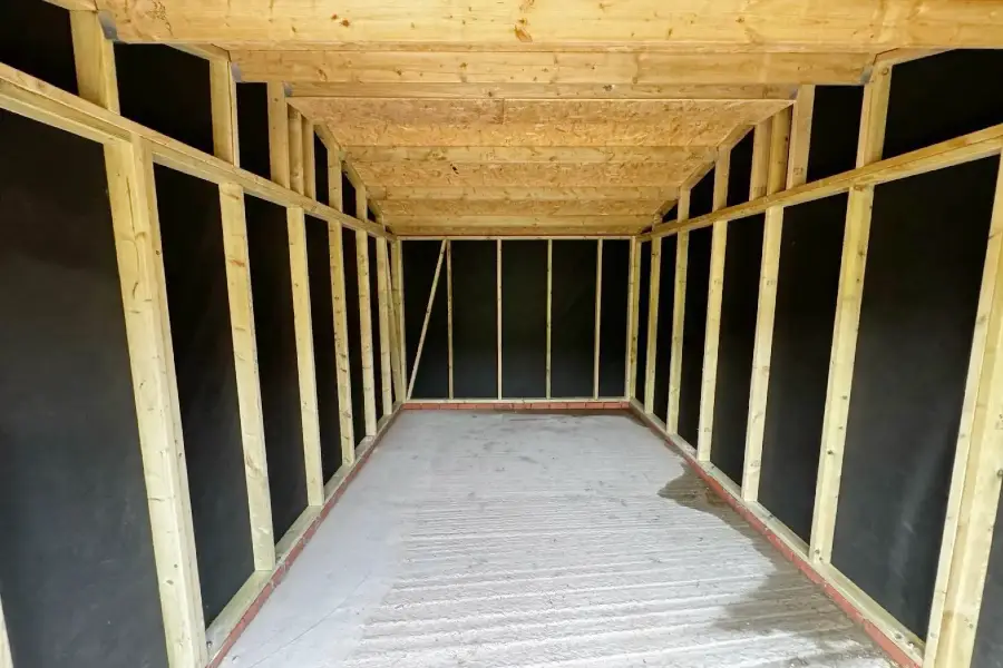Interior of a bespoke carriage house with enclosed store