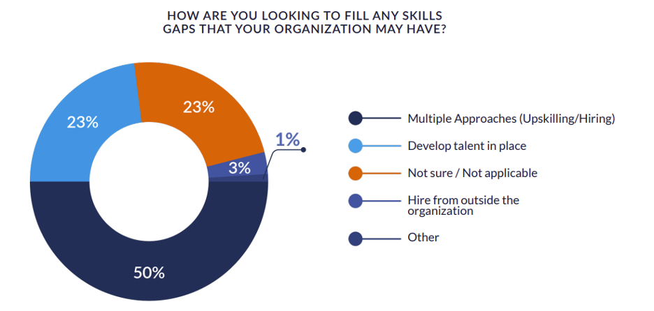 how organizations are filling skills gaps 